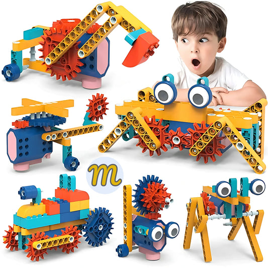 116 Parçalı STEM Yapı ve Mühendislik Seti – Büyük Bloklar ile Montessori Eğitici Oyuncak